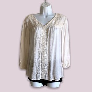 Lucky Brand Boho Peasant Top